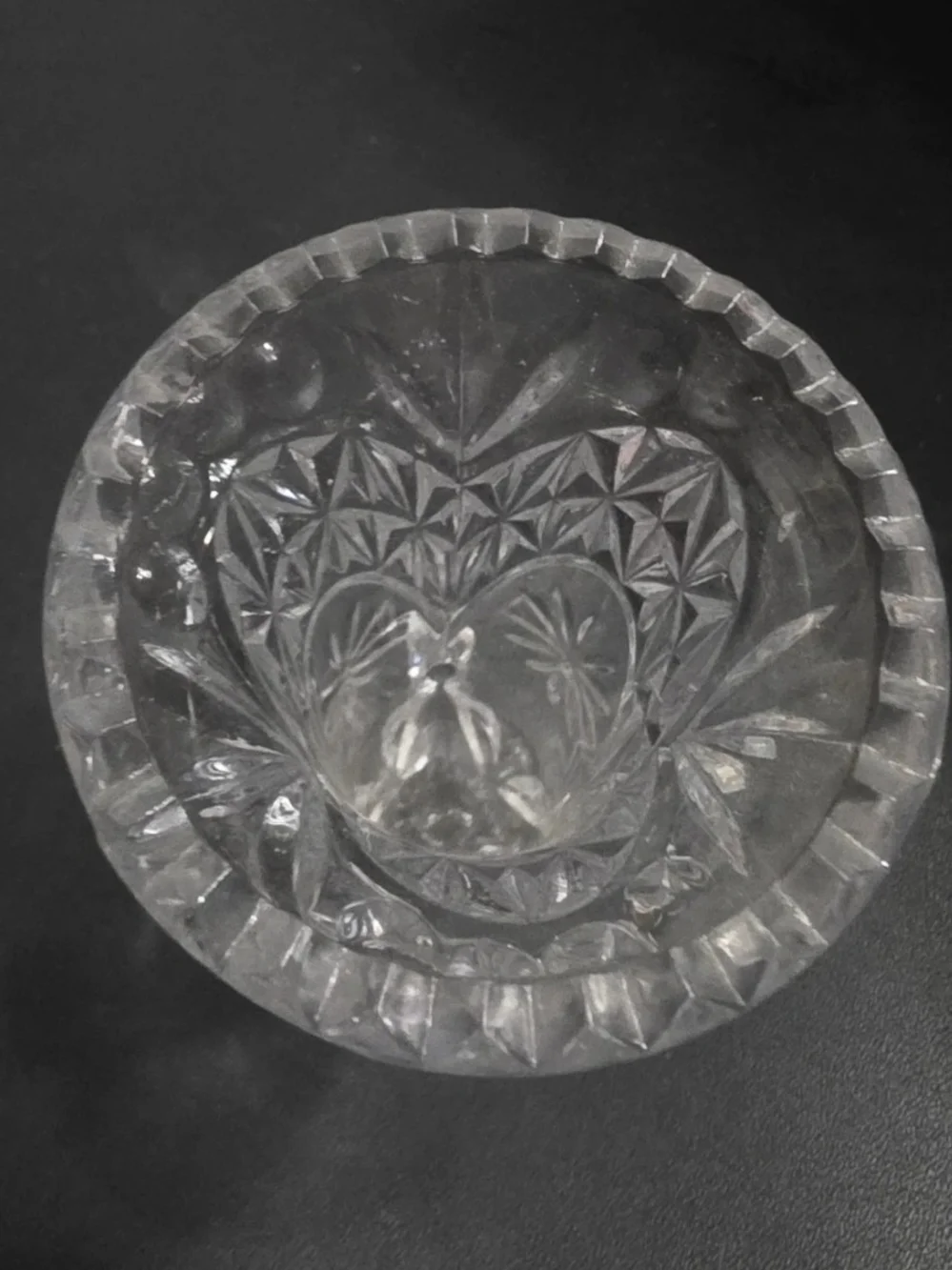 Vintage 24% Lead Crystal Bud Vase Made in Taiwan Cut Glass Pedestal Vase